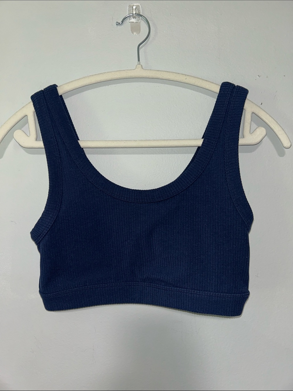 Alo Yoga Ribbed Navy Sports Bra - M